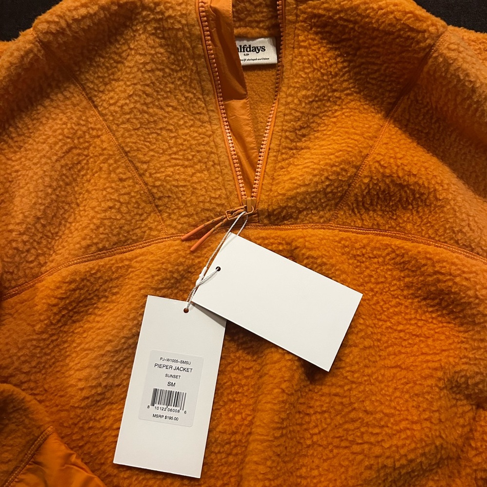Halfdays Orange Half-Zip Fleece Pullover - Picture 2 of 2